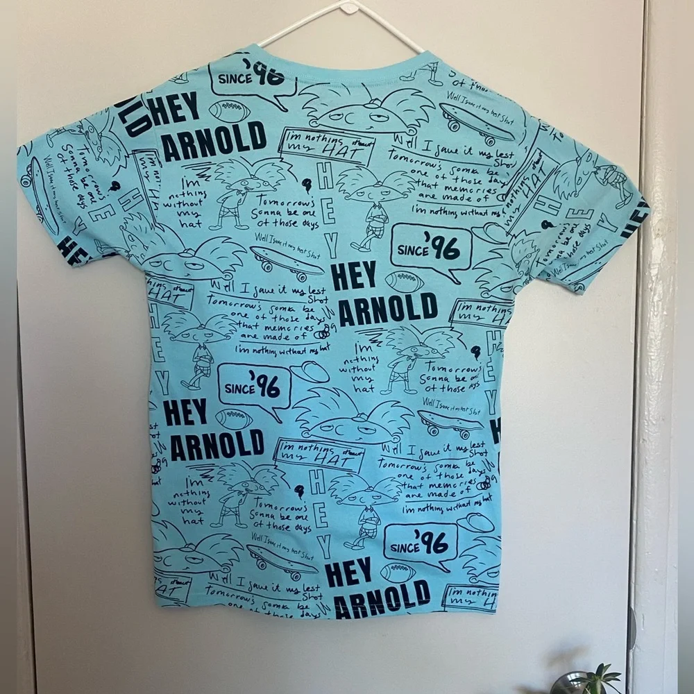 Nickelodeon Hey Arnold!‎ Light Blue Graphic Tee